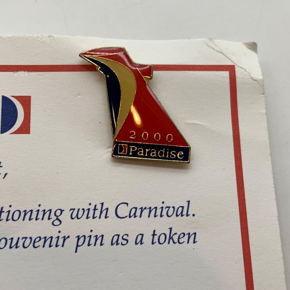 VTG Carnival Cruise Lines Carnival Paradise Collectible Lapel Pin and Card 2000 - Picture 5 of 10